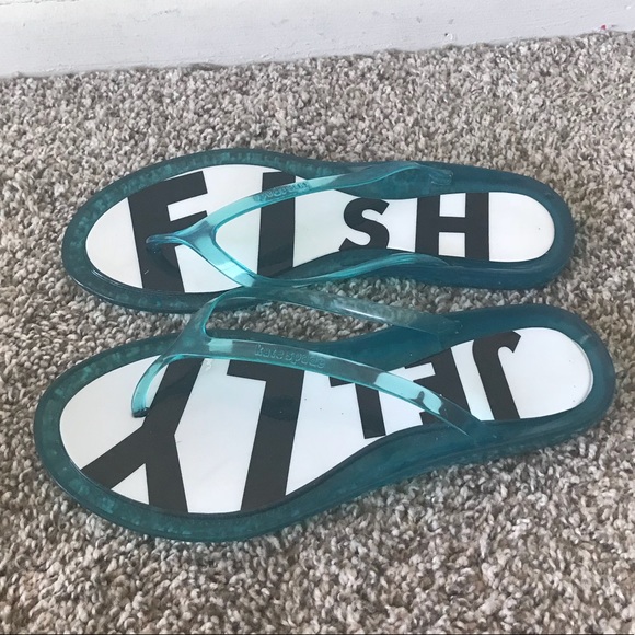 kate spade Shoes - Kate spade Jelly Turquoise Flip flots Size 10